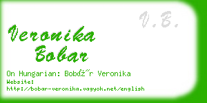 veronika bobar business card